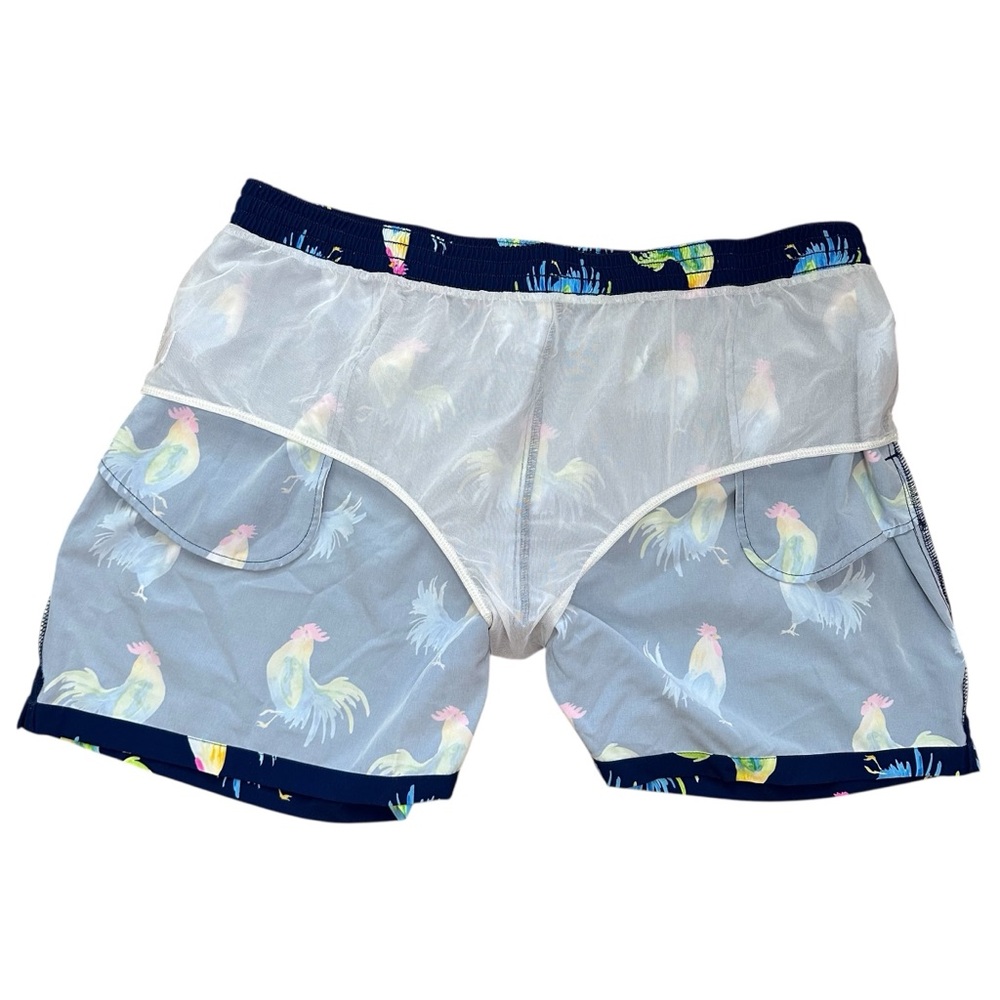 Chubbies Classic Stretch Swim Trunks – XXX-Large Men’s Chicken/Rooster Print - Picture 6 of 9